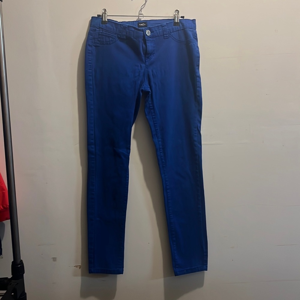 Blue stretchy pants